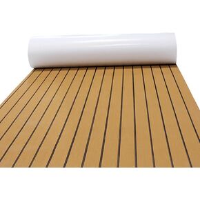 Boat Flooring，EVA Foam Boat Decking 94.5''，Non-Slip and Self-Adhesive Flooring Sea Deck ，Marine Carpet Mat，for Yacht Motorboat Swimming (Black, 94.5''x23.6'')