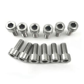 12Pcs Bike Water Bottle Cage Bolts Holder Screws M5 Inner Rack Hexagon Stainless Steel Screws for Bottle Holder Bracket Rack Cycling Accessories Bike Screws