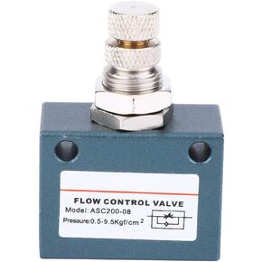 ASC200-08 G1/4" Pneumatic Air Flow Speed Control Aluminum Alloy Throttle Valve