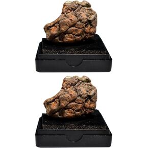 2pcs Olive Meteorite Desktop Decor Real Meteor Rock Real Meteorite Rock Meteorite Sculpture Small Meteorite Rocks gems for Kids Specimen Rough Gemstones Jewelry Statue Child