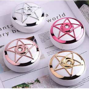 DDJYP 2 Pcs Star Contact Lens Case Travel Kit, Cute Portable Contact Lens Box Holder Soak Storage Container with Mirror Bottle Tweezers Stick Remover Tool(Random 2 Style)