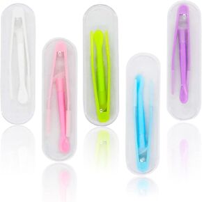 5Pcs Colorful Contact Lens Remover and Inserter Tool Case Set,Contact Applicator with Soft Tip,for Contact Lens User, Portable Contact Lens Stick Tool Case Set，Contact Lens Care