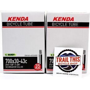 2 Pack K E N D A 700 x 30/43 (27 x 1-1/8" - 1-3/8") Gravel Bicycle Tubes in Saudi Arabia