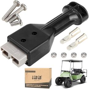 10L0L Golf Cart Charger Plug SB50 Connector Kit for EZGO Marathon, Medalist, XI-Series 36V Models, OEM 18972-G1 18972G1 Total Charger Handle with Contact Pins