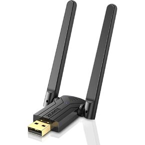 ZEXMTE Long Range Bluetooth 5.3 Adapter for PC, 590FT/180M USB Bluetooth Dongle for Desktop, Laptop, Printer, Keyboard, Mouse, Headset, Windows 8/10/11 Compatible (Plug and Play)