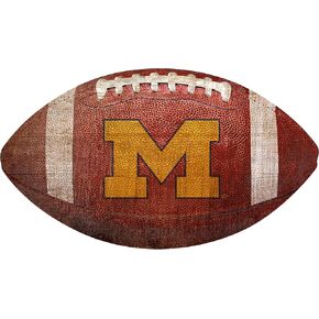 Fan Creations Michigan Wolverines 12" Football Shaped Sign