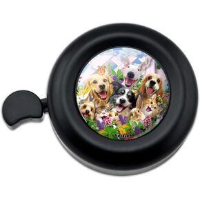 GRAPHICS & MORE Backyard Animal Pals Selfie Dogs Cats Hamster Frog Bicycle Handlebar Bike Bell