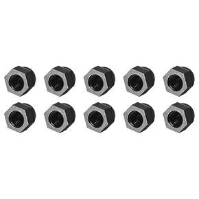 METALLIXITY Acorn Cap Nuts(M5x0.8mm) 50Pcs, Nylon Acorn Dome Cap Head Hex Nut - for Industrial Mechanical Equipment, Black