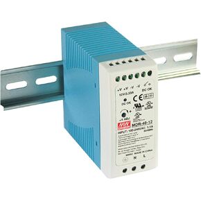 MEAN WELL MDR-40-12 DIN Rail Power Supply 40W 12V 3.33A Constant Current Low No-Load Loss