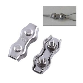 newleray double rope clamp 10×6×2 10pcs m3 duplex clips stainless steel wire cable rope grips clamps caliper