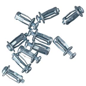 10 Pieces Hollow Door Anchor Sheet, T Slot Bolts Anchor,Metal Hollow Door Anchor Flower Petals Anchor Drywall Anchor Kit for Aluminium Cladding Sheet License Tool