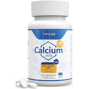 Calcium-Supplement Women-Men Vitamin-d3 Minis-Magnesium - 186Counts Tooth Health Supplement for Adults Calcium 1200 mg with Vitamin d3,Small and Easy to Swallow,1st Aid Calcium Tablet