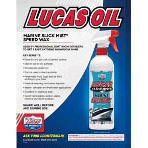 Lucas Oil 10980 Slick Mist Marine Speed Wax - 24 Ounce (Pack of 12)