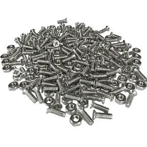 20 Set Square D Panel Screws, M2.5 x 8 mm Screw Stainless Steel Metal Screws, Rackmount Screws and Nuts, M2 Screws and Nuts, Audio Rack Screws, Electrical Panel Screws
