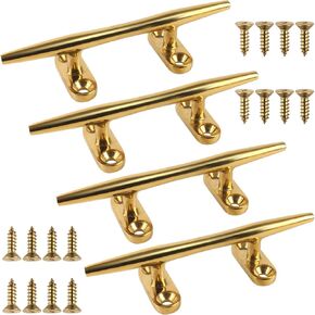 4/5/6 inch Dock Cleats - 316 Stainless Steel Boat Cleats Boat Dock Cleats,Open Base Dock Cleat with Fasteners,Marine Cleat Rope Cleat Boat Cleat for Boat/Deck/Nautical Decor(1,2,4,6,8 Pack)