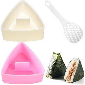Onigiri Mold Triangle, 2 Pack Large Rice Ball Mold Sushi Makers, Japanese Rice Cooker for Bento