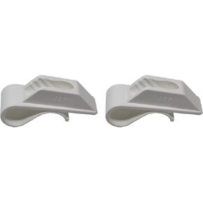 JSP Manufacturing White Plastic Fender Hanger Adjuster Clip for 1" Round Boat Rails Quick Adjust Bumpers