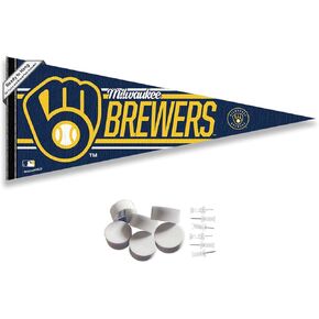 Milwaukee Brewers Pennant Banner and Wall Tack Pads