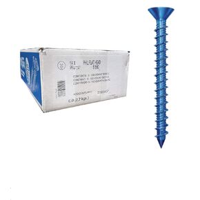 ITW RED HEAD 1/4 inch x 4 inch Tapcon,PF4-4 Flat Phillips Concrete Screw for Anchoring to Masonry,Block or Brick (500 per Case)