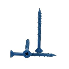 1/4 x 2-3/4" Flat Head Concrete Screw Anchor. 100 Pieces with Drill Bit (Miami-Dade Compliant) (1/4 x 2-3/4)