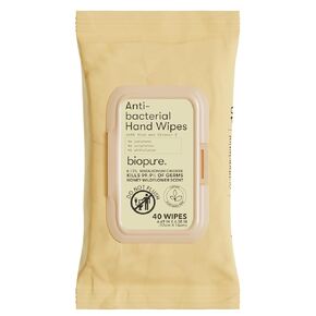 Antibacterial Hand Wipes - Antibacterial Wipes With Aloe and Vitamin E | 6.69 x 6.3 in Antibacterial Wet Wipes |No Parabens, Sulfates or Phthalates, Kills 99.9% of Germs Honey Wildflower 40 Ct