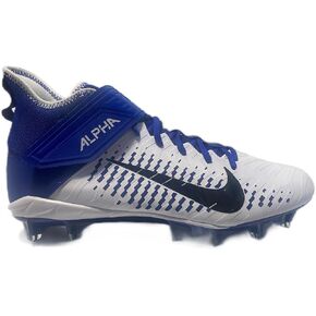 Nike Alpha Menace Pro 2 Mid BV3945-101 White-Royal-Black Men's Football Cleats 13 US