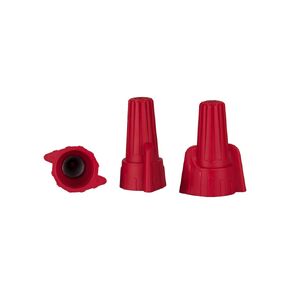 Wire Conectors Nuts,Electrical Screw Springs Caps 100 PCS Wire Twist Terminals Stainless Assortment Set P13,22-10AWG Max 2#10/2#12 Min 3#22AWG (Red)