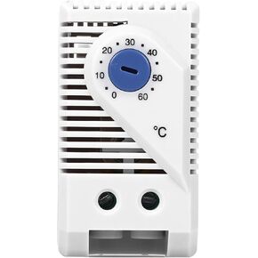 Mechanical Thermostat, 1PC 0-60℃ Adjustable Compact Electric Thermostat Temperature Controller Switch for Central New Controlled Heaters Filter Fan Cooling