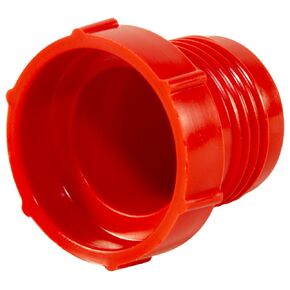 Caplugs ZHF181KK1 Plastic Threaded Plug for Flared JIC Fittings. PD-HF-18, PE-HD, to Plug Thread Size 1-3/16-12", Red (Pack of 24)