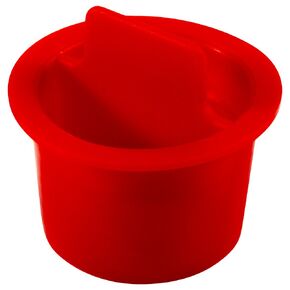 Caplugs ZCPT11Q1 Plastic Center Pull Tab Tapered Plug. CPT-11, PE-LD, Cap OD 1.06" Plug ID 0.912", Red (Pack of 50)