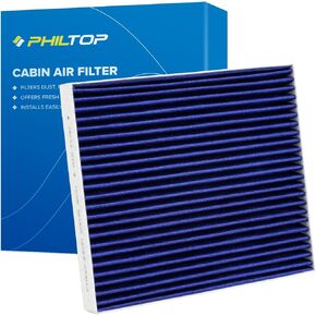 PHILTOP Cabin Air Filter, Replacement for Enclave 2008-2017, Traverse 2009-2017, Acadia 2007-2016, Outlook 2007-2010, Premium ACF011(CF11663) Cabin Filter with Activated Carbon