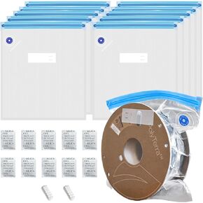 3D Printer Filament Storage kit 10pcs Vacuum Storage Sealing Bags with Desiccants Moisture Proof Filament Dry 30 * 34cm