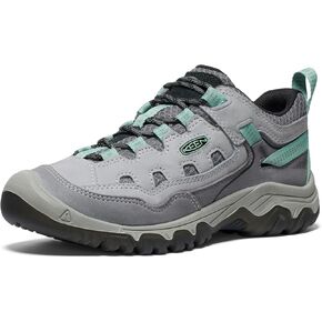 KEEN Women's Targhee 4 Vent Durable Breathable Hiking Shoes, Alloy/Granite Green, 7.5