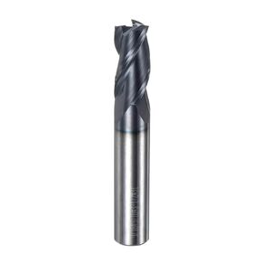 uxcell Carbide Square End Mill, 9/16" Diameter TiAlN Coated 3 Flutes Milling Bit Cutter, for Hardened Steel Stainless Steel Alloy Metal, 9/16" Shank 1-1/2" Cut Length 3-1/2" Long HRC55