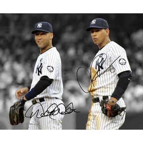 Ikonic Fotohaus Derek Jeter Alex Rodriguez Signed Photo Autograph Print Wall Art Home Decor