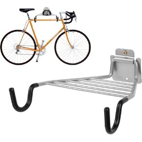 2PACK Foldable Heavy-Duty Bike Rack, Horizontal Storage, Rubber Coated Hook