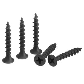 uxcell #8 x 1 3/16-Inch Wood Screws Phillips Flat Head Carbon Steel Self Tapping Screws Grey 50pcs