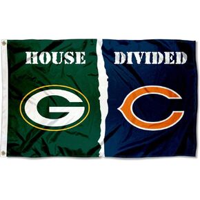 WinCraft Green Bay Packers and Chicago Bears House Divided Flag