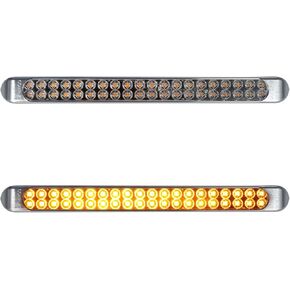 Partsam 2Pcs 17 Inch White Led Truck Trailer Light Bar 40 LED Clear Lens Dual Row, Sealed White 17" LED Waterproof Light Bar Backup Reverse Dome Interior Marker Lights for Pickup RV