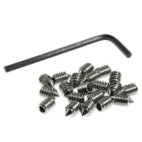 Maxmoral Fixed Screw 1/4 20x1/4 Pointed Imperial Hexagon Screw Stainless Steel Cone Set Screw for Cabinets Furniture Towel Racks Faucets Door Handles Windows and Doors