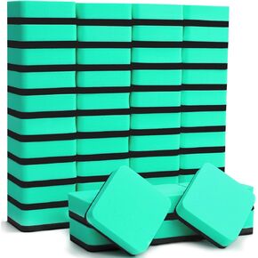 EAONE 40 Pack Dry Erase Erasers, Magnetic Whiteboard Erasers Mini Dry Eraser Chalkboard Cleansers Bulk for Kids Classroom, Home and Office School Supplies (4 Colors, 1.97 x 1.97 inch)