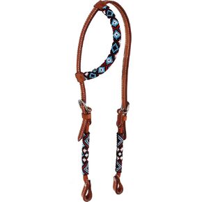ProRider Horse Show Bridle Western Leather Headstall One Ear 79110HA