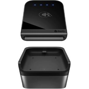 Tap & Chip Card Reader with Dock - POS Mobile Wireless Credit Card Reader Device + Holder Stand - Contactless Payment Point of Sale Station for Retail, Small Business