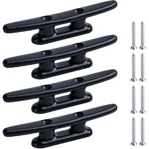 CHANGE MOORE Dock Cleats, 4 Inch Nylon Boat Cleats Boat Ties,Kayak Rope Tie Cleat,Rope Cleat,Kayak Cleat for Boat Docks,Kayaks,Marine,Nautical Decor Pack of 4 with 8 Screws