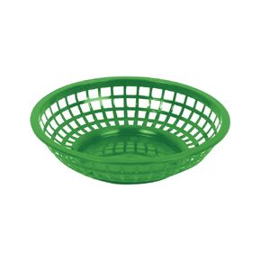 FSE PLBK008G Fast Food Basket, 8" dia., round, stackable, Pack of 12