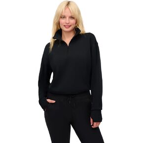 سويت شيرت Yogalicious Softlite Scuba Modal Delilah بأكمام طويلة ونصف سحاب