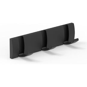 Magnetic Hooks Towel Bar Holder Heavy Duty Magnet Hook Strong Rubber Magnetic Rack for Towel Bag Key Purse for Refrigerator Metal Cabinet Door(Black/3 Hooks)