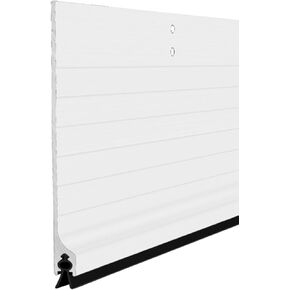 Door Metal Kick Plate Draft Stopper 36 inches Aluminum Mouse Blocker with Rubber Sweep Seal for Stop Under Doors Drafty Cover 3-7/8 inch Gap, 5-1/8"x36" Silver