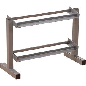 Body-Solid (PDR282X) 2-Tier Dumbbell Rack - Heavy-Duty 30inch Wide Weight Stand, Home Gym Storage Solution Holds 1 pair each of 5-30 lb. Dumbbells