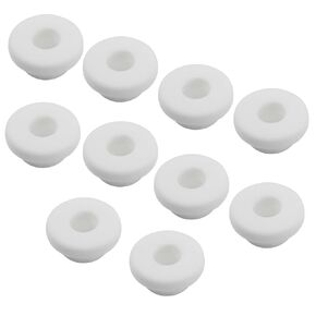 Hordion 15Pcs Rubber Grommets 5/8" Drill Hole, 1/4" ID Hole Grommet Seal White Hole Plugs for Vinyl Tubing Wiring Hydroponic Irrigation Systems